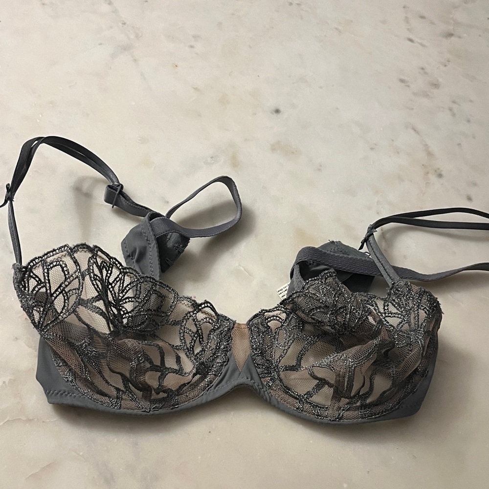 Simone Perele Charcoal Lace Bra
